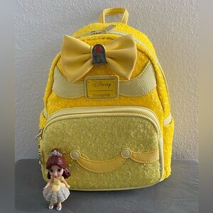 Loungefly Exclusive Disney Belle Sequin Mini Backpack